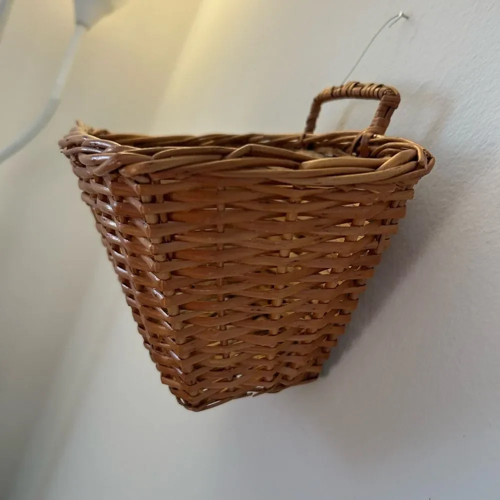 Small Woven Wicker Wall Basket